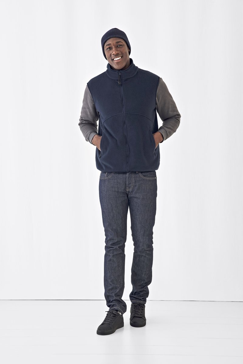 B&C COLLECTION Fleece Traveller+ Weste mit Reißverschluss, Black XS, BCFU705