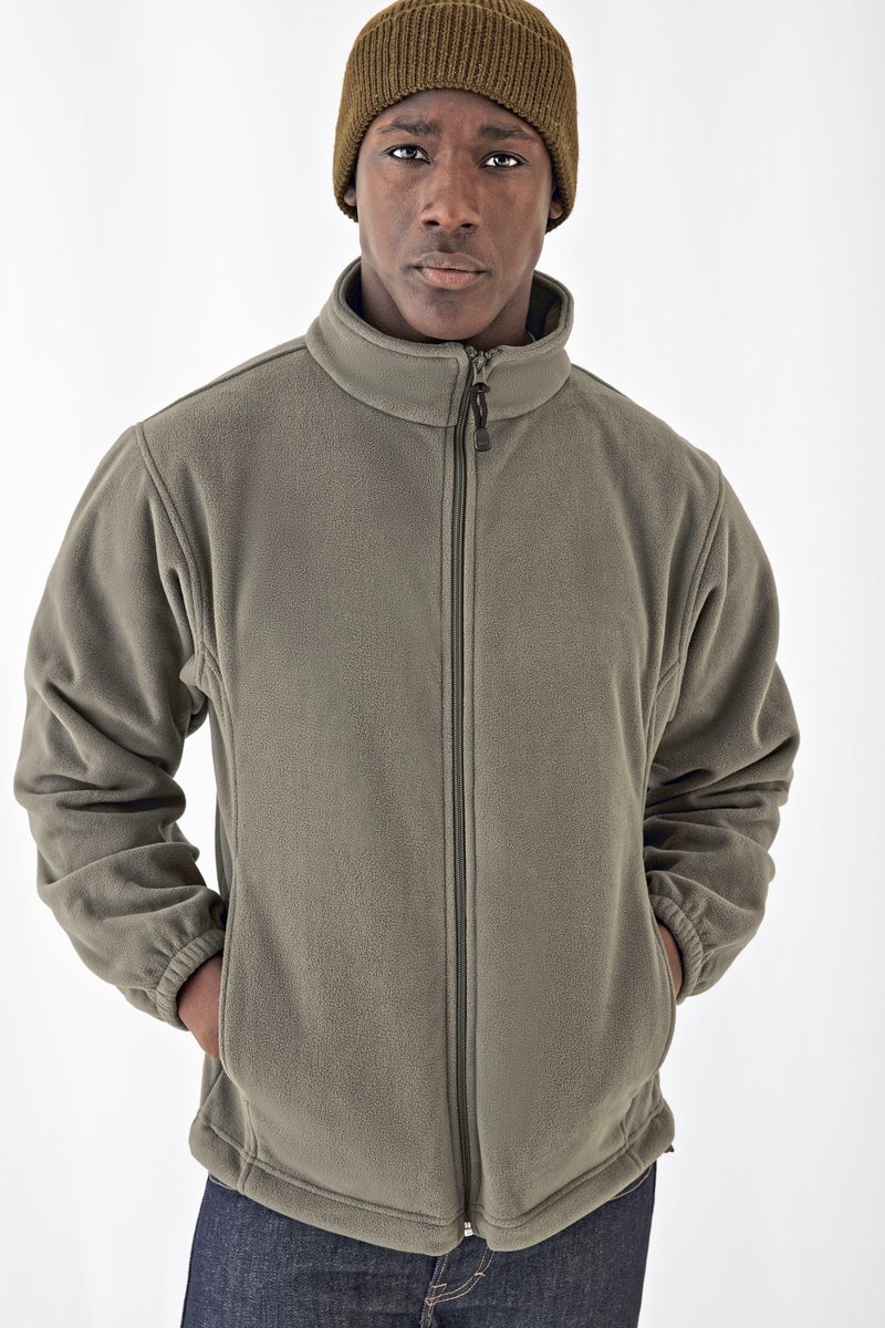 B&C COLLECTION Fleecejacke WindProtek mit Kordelzug, Black XS, BCFU749