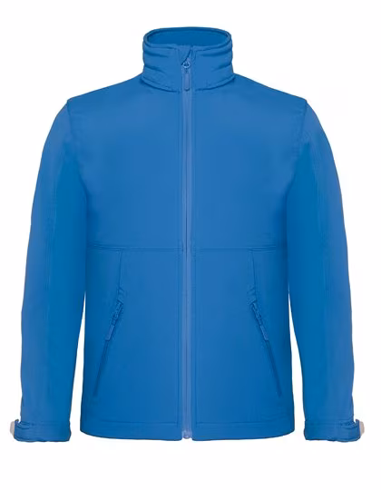 B&C COLLECTION Softshelljacke mit abnehmbarer Kapuze für Kinder, Azure 5/6 (110/116), BCJK969