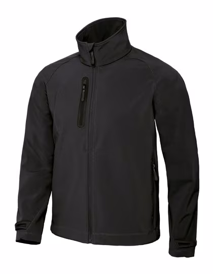 B&C COLLECTION X-Lite Softshell Jacket with Pockets for Men, Black L, BCJM951