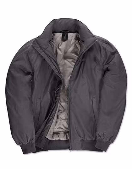B&C COLLECTION Veste bomber imperméable à capuche, Dark Grey (Solid)/Warm Grey XXL, BCJM961