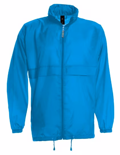 B&C COLLECTION Water-Repellent Nylon Taffeta Jacket Sirocco, Black M, BCJU800