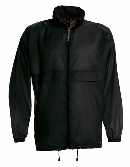 B&C COLLECTION Veste déperlante en taffetas nylon Sirocco, Black M, BCJU800