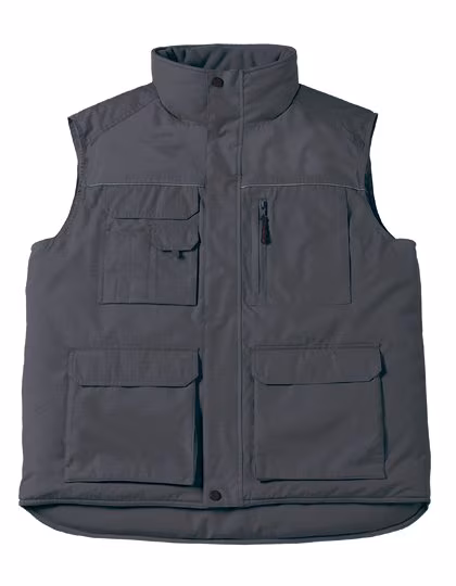 B&C COLLECTION Expert Pro Bodywarmer mit Futter und Taschen, Dark Grey (Solid) 4XL, BCJUC40