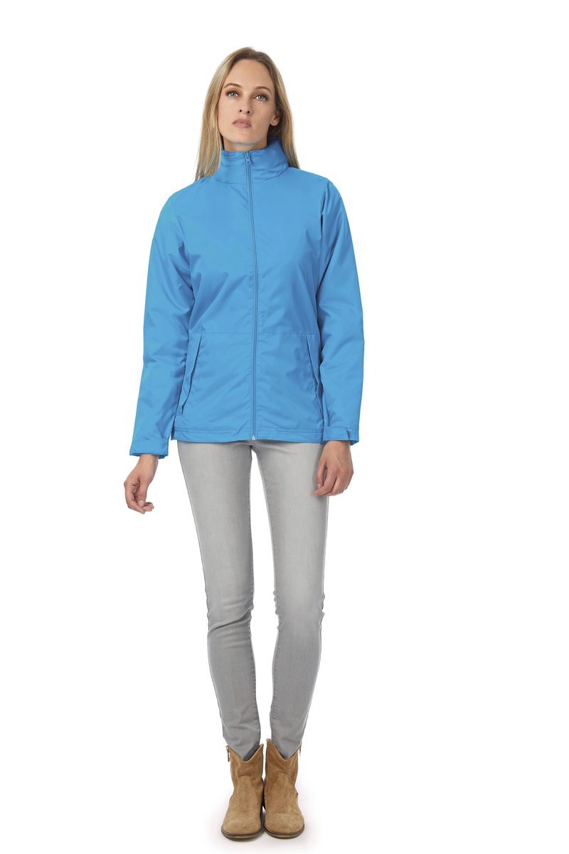 B&C COLLECTION Damenjacke Multi-Active mit versteckter Kapuze, Atoll/Warm Grey XS, BCJW826