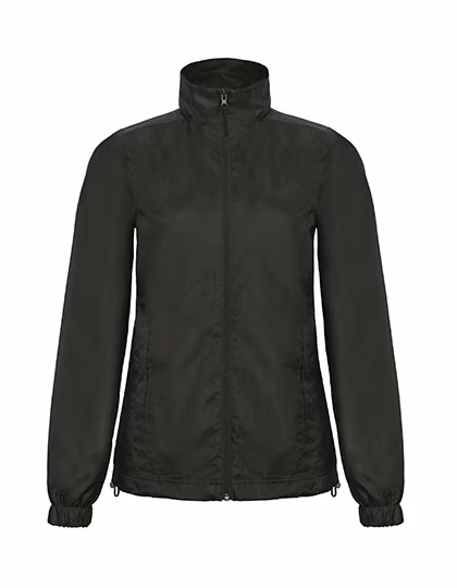B&C COLLECTION Giacca a vento ID.601 con cappuccio da Donna, Black XS, BCJWI61