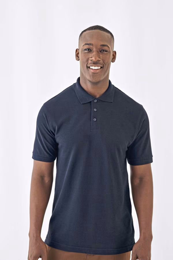B&C Polo Heavymill with Ribbed Collar, White S, BCPU422