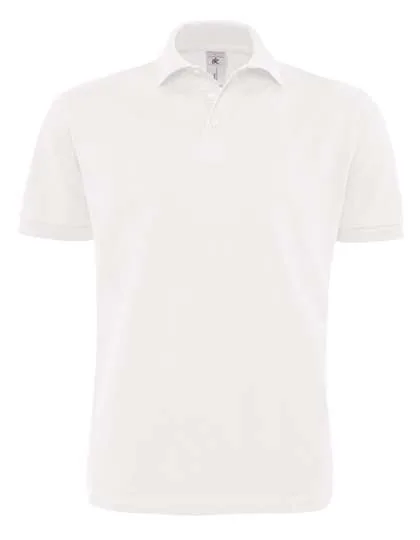 B&C Polo Heavymill with Ribbed Collar, White S, BCPU422