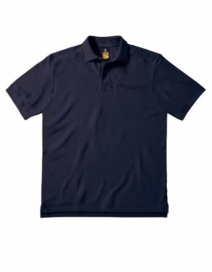 B&C Polo Skill Pro con taschino al petto, Navy 3XL, BCPUC10