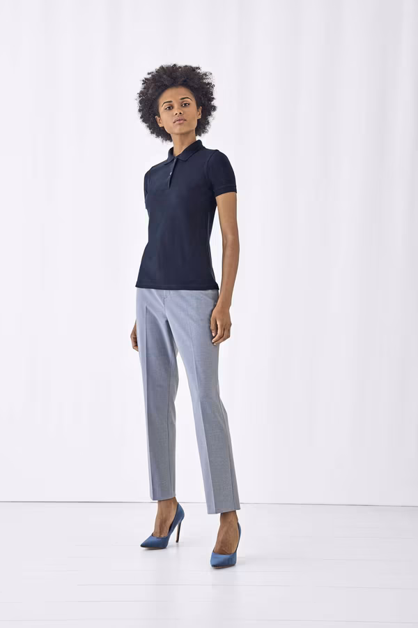 B&C Polo Safran Pure Baumwolle für Damen, White XS, BCPW455