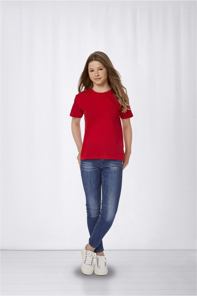 B&C T-Shirt Exact 150 Baumwolle für Kinder, White 1/2 (86/92), BCTK300