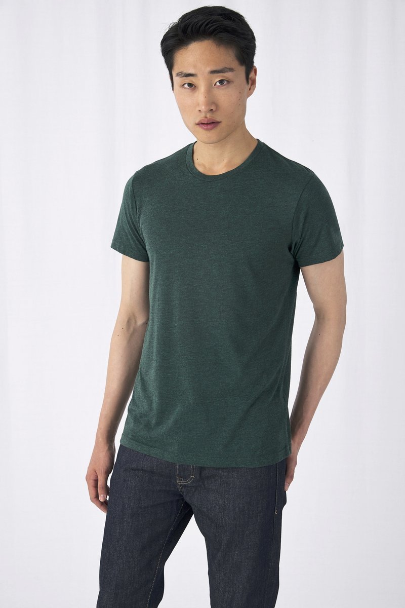 B&C Triblend T-Shirt mit Crewneck für Herren, Black M, BCTM055