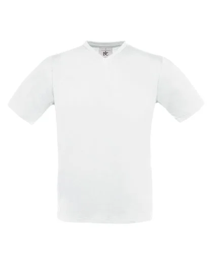 B&C T-Shirt Exact V-Neck made of Cotton, White S, BCTU006