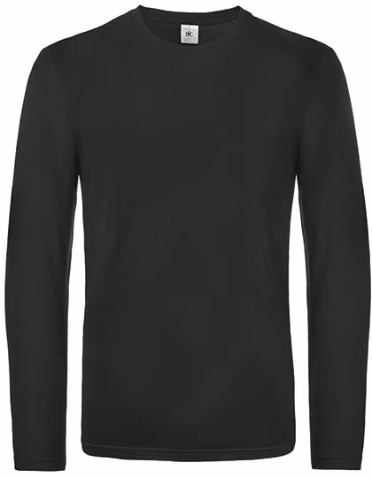B&C T-shirt manica lunga #E190 in Cotone da Uomo, Sport Grey (Heather) L, BCTU07T