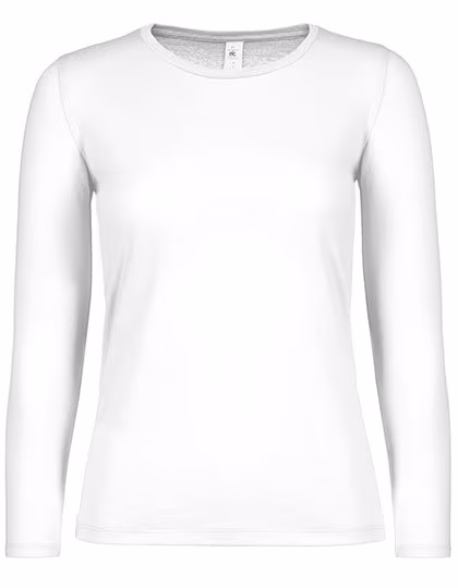 B&C T-Shirt Femme #E150 Manches Longues White XS (BCTW06T), BCTW06T