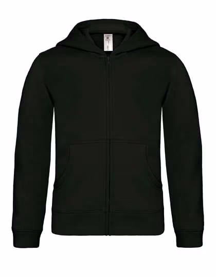 B&C Felpa con cappuccio e zip per Bambini, Red 7/8 (122/128), BCWK682