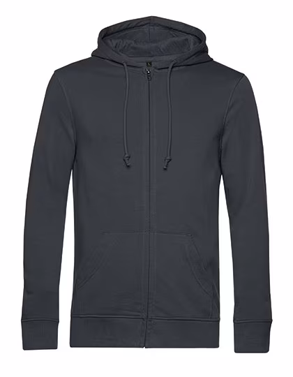 B&C Giacca con cappuccio e zip in Cotone Biologico, Asphalt XS, BCWU35B