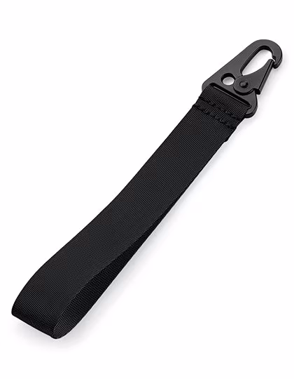 BagBase Clip porte-clés personnalisable en polyester, Black 2.5 x 20.5 cm, BG100