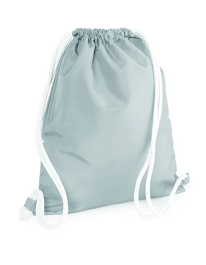 BagBase Wasserdichter Gymsack mit Geheimtasche, Light Grey 40 x 48 cm, BG110