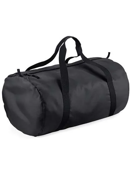 BagBase Packaway Barrel Bag made of 210D Polyester, Black/Black 50 x 30 x 26 cm, BG150