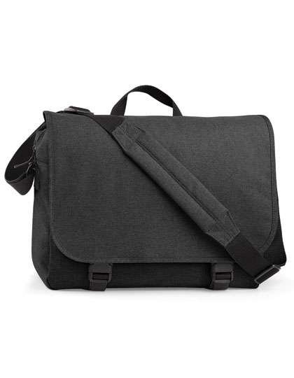 BagBase Borsa Messenger Bicolore per Laptop fino a 15,6, Grey Marl 39 x 31 x 12 cm, BG218