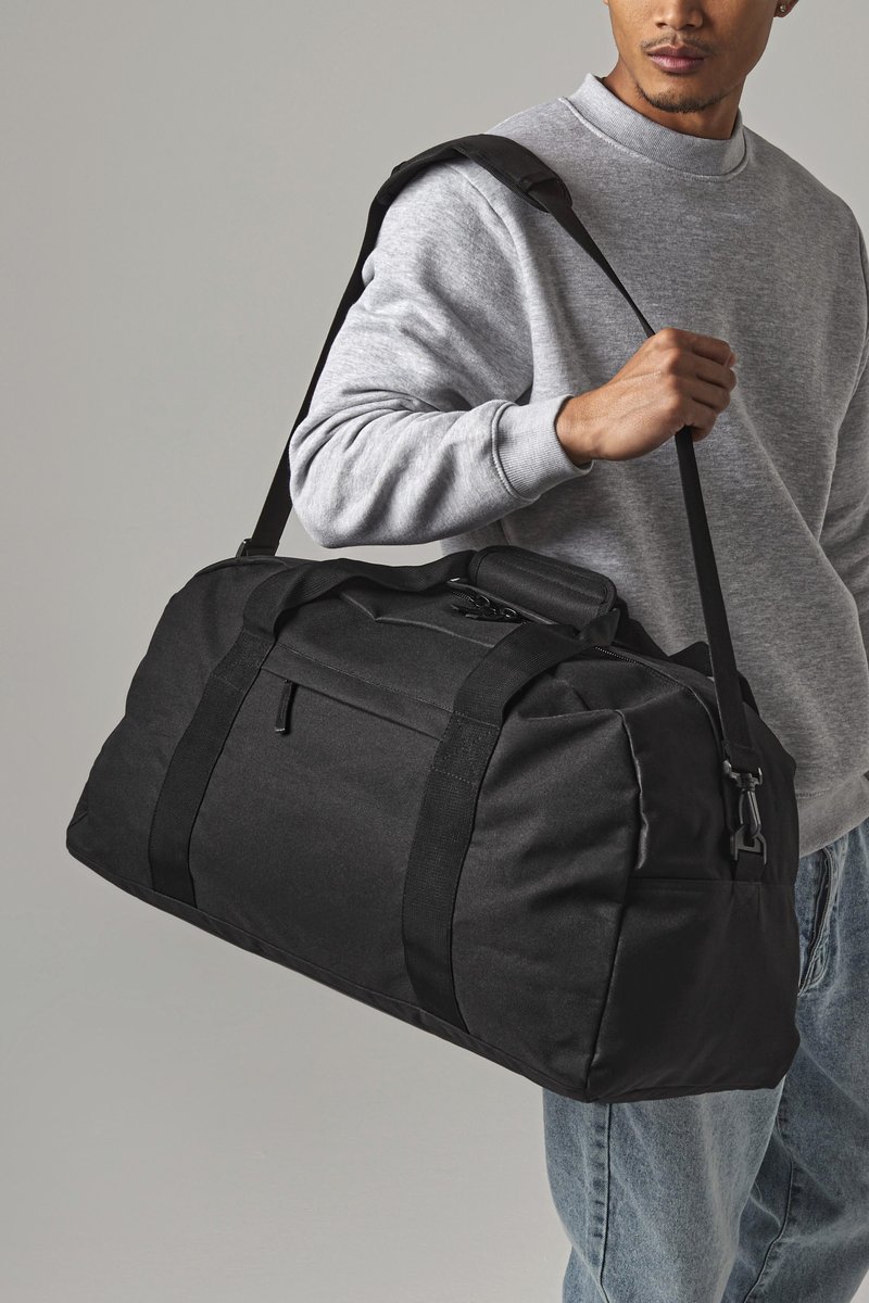 BagBase Klassische Holdall aus 600D Polyester, Black 60 x 31 x 27 cm, BG22