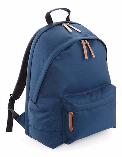 BagBase Sac à dos Campus pour ordinateur portable avec détails PU, Navy Dusk 32 x 44 x 24 cm, BG265