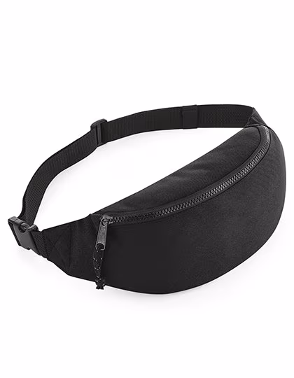 BagBase Recycelte Gürteltasche mit Reflektoren, Black 38 x 14 x 8 cm, BG282