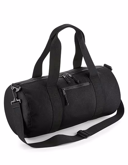BagBase Sac Barrel recyclé avec poche kangourou, Black 50 x 25 x 25 cm, BG284