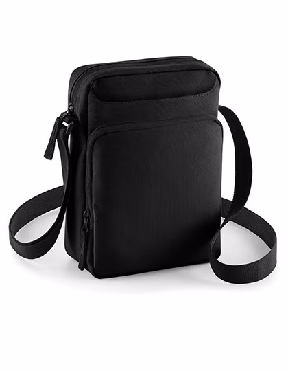 BagBase Borsa a tracolla in Poliestere 600D, Black 16 x 23 x 7 cm, BG30