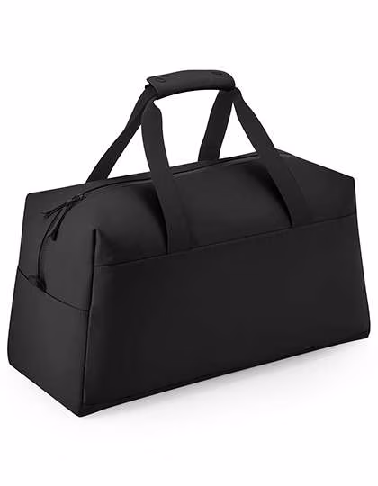 BagBase Matte PU Weekender aus recyceltem Polyester, Black 53 x 24 x 27 cm, BG338
