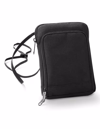 BagBase Reiseportemonnaie mit verstellbarer Kordel, Black 14 x 19 x 2 cm, BG47