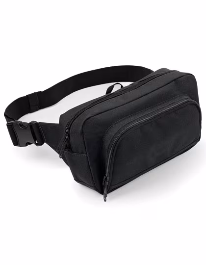 BagBase Banane avec sortie écouteurs et organiseur, Black 24 x 13.5 x 9 cm, BG53
