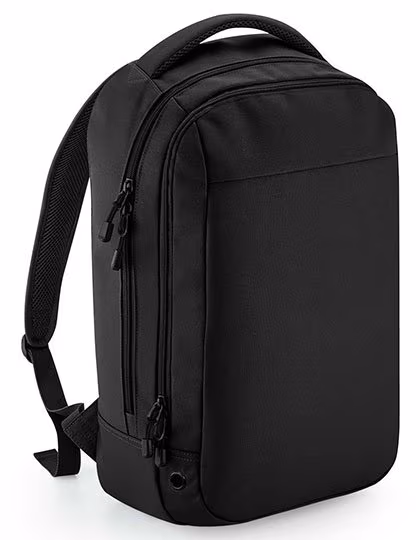 BagBase Athleisure Rucksack mit Organizer und Belüftung, Black/Black 30 x 50 x 18 cm, BG545