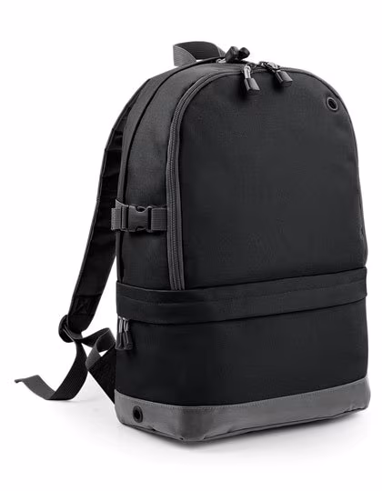 BagBase Sac à dos Athleisure Pro avec compartiment ordinateur portable, Black 31 x 44 x 16 cm, BG550