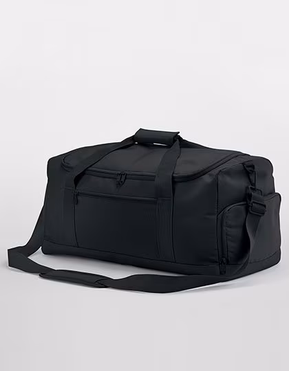 BagBase Medium Sports Bag made of Recycled Polyester, Black 50 x 25 x 26 cm, BG561