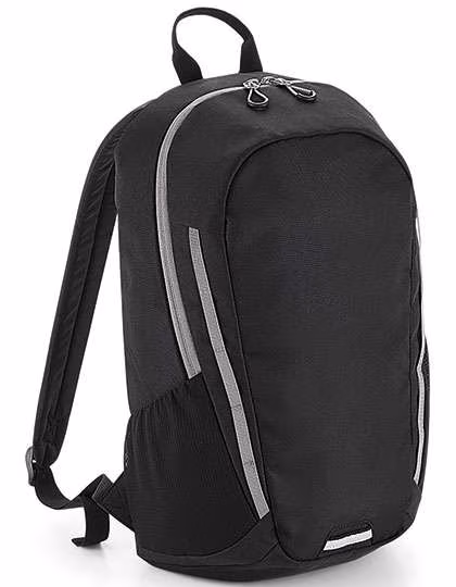 BagBase Urban Backpack with Reflective Accents, Black/Light Grey 31 x 48 x 19 cm, BG615