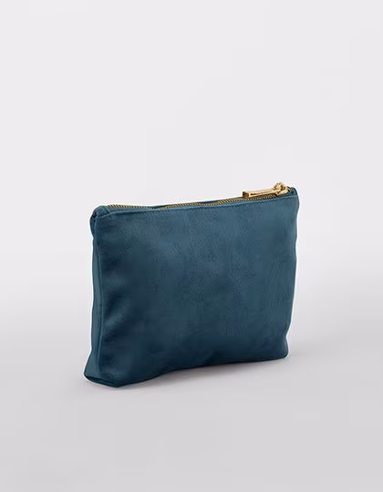 BagBase Velvet Accessory Bag made of Recycled Polyester, Blue Topaz S (21 x 15 cm), BG714