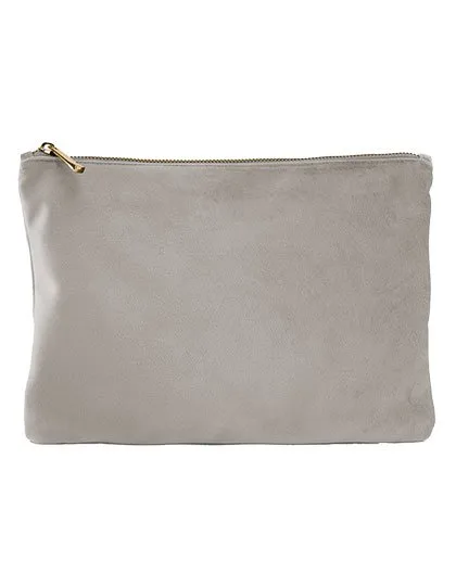 BagBase Velours Accessoire-Tasche aus Recycling-Polyester, Moonstone L (30 x 20 cm), BG715