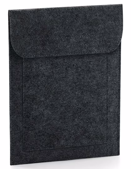 BagBase Filz-Tablet-Tasche mit Klettverschluss, Grey Melange 20 x 26 cm, BG727