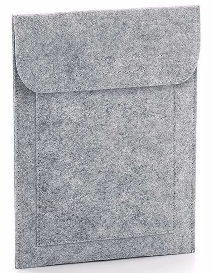 BagBase Housse tablette en feutre avec fermeture velcro, Grey Melange 20 x 26 cm, BG727