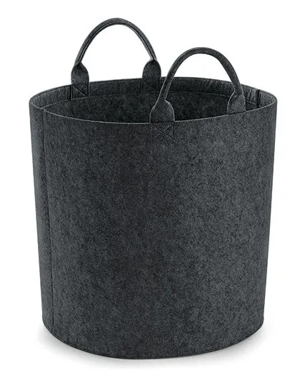 BagBase Filz-Tragetasche in Melange-Optik, Charcoal Melange S (30 x 30 cm), BG728