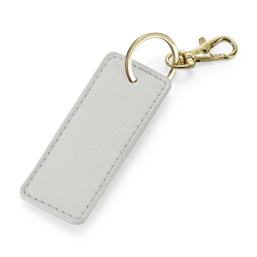 BagBase Boutique Schlüsselclip aus Saffiano-Leder, Black 3.5 x 9 cm, BG744