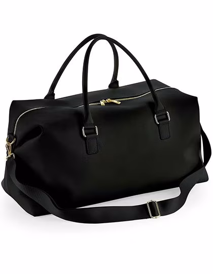 BagBase Boutique Weekender Bag made of PU Leather, Black 53 x 26 x 24 cm, BG760