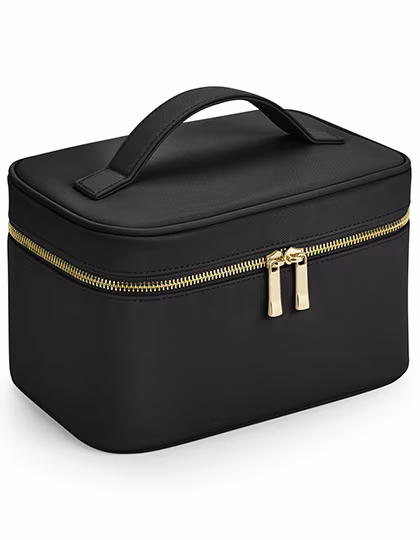 BagBase Boutique Vanity Case aus Saffiano-Kunstleder, Black 23 x 15 x 14 cm, BG763