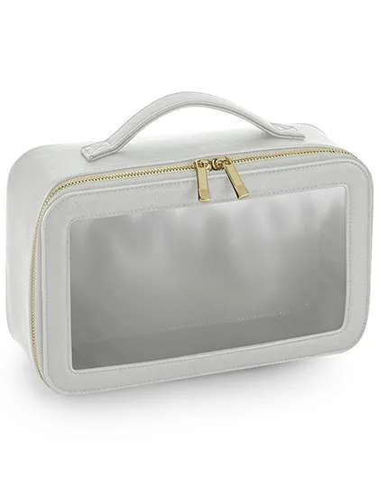 BagBase Kulturtasche mit Sichtfenster und Reißverschluss, Soft Grey 26 x 16 x 9 cm, BG764