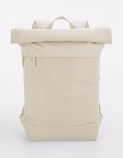 BagBase Recycled Roll-Top Backpack with Laptop Compartment, Beige 50 x 40 x 13 cm, BG870