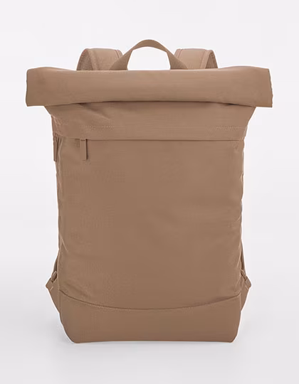BagBase Zaino Roll-Top riciclato con scomparto per laptop, Hazelnut 50 x 40 x 13 cm, BG870