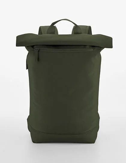BagBase Recycelter Roll-Top Rucksack mit Laptopfach, Pine Green 43 x 34 x 11 cm, BG871