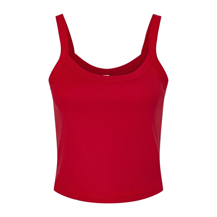 Bella+Canvas Bauchfreies Spaghetti-Top aus Baumwolle, Athletic Heather XS, BL1012